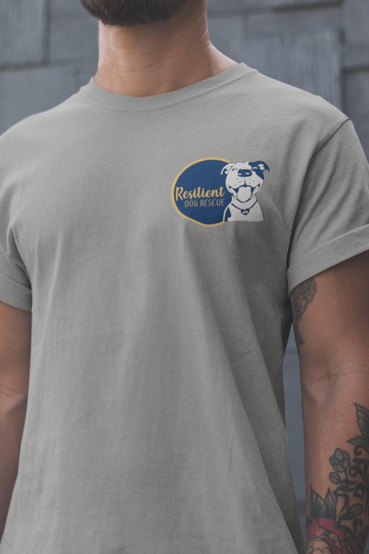 Resilient Dog Small Logo Tee (available in several colors) - Ruff Life Rescue Wear