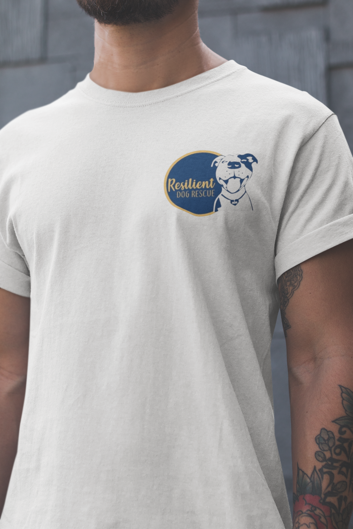 Resilient Dog Small Logo Tee (available in several colors) - Ruff Life Rescue Wear