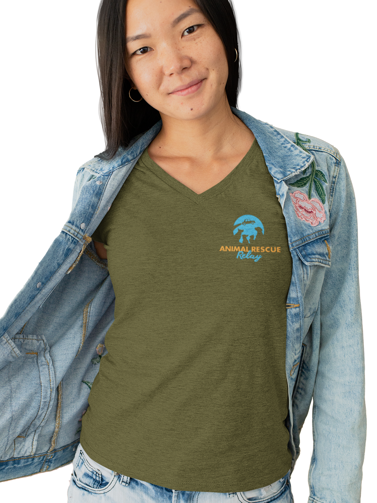 Animal Rescue Relay V Neck (Available in several colors) - Ruff Life Rescue Wear