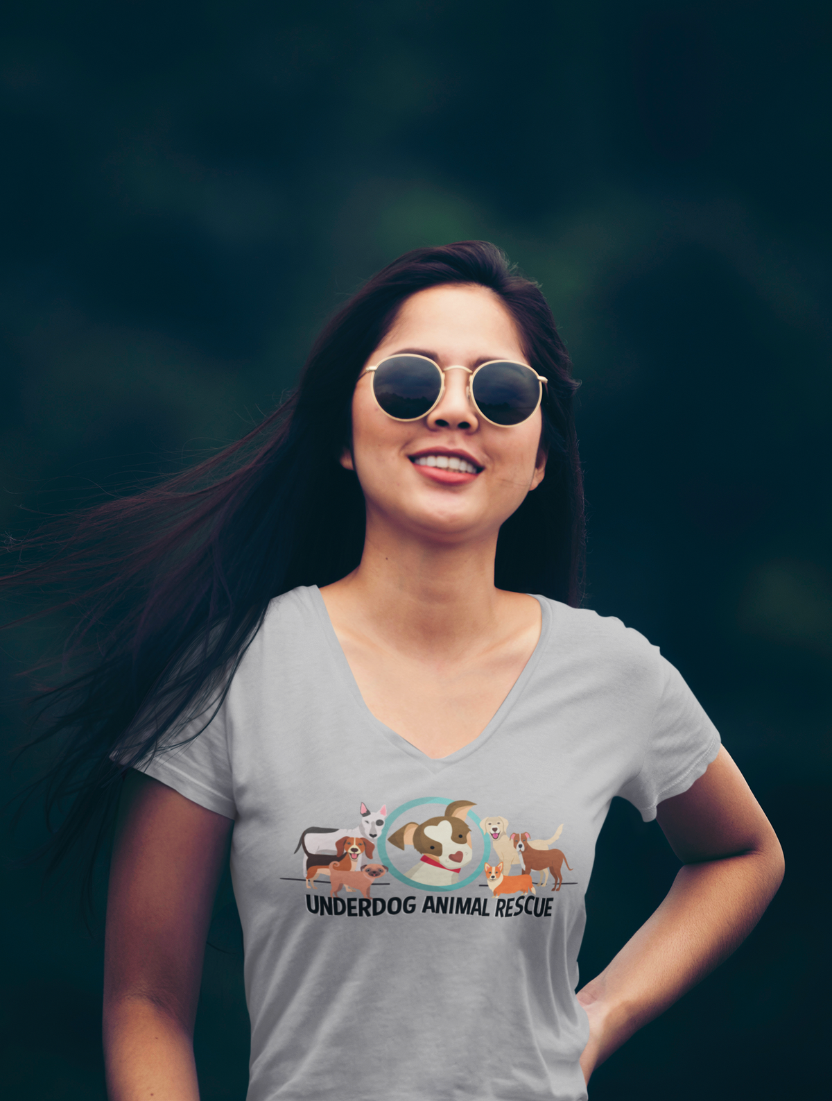 New Underdog LOGO Relaxed V-Neck (available in several colors) - Ruff Life Rescue Wear