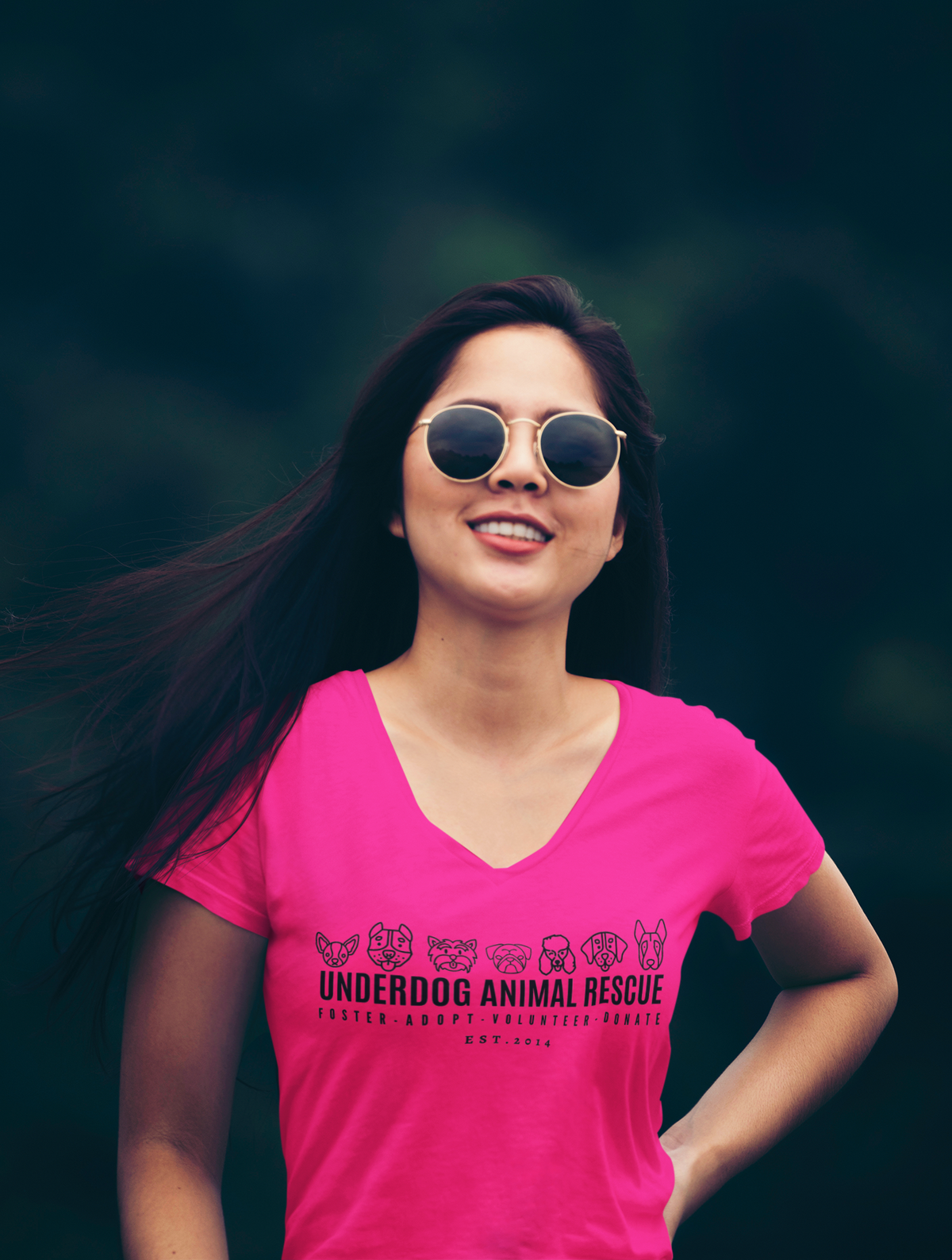 Adopt Relaxed V-Neck (available in several colors) - Ruff Life Rescue Wear