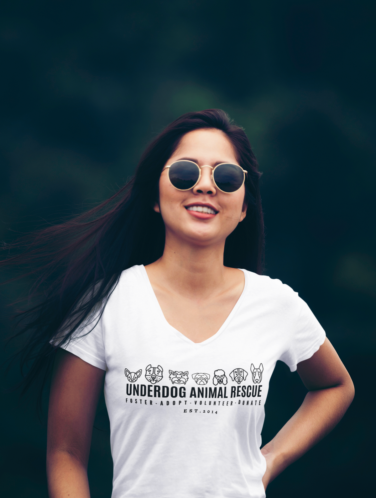 Adopt Relaxed V-Neck (available in several colors) - Ruff Life Rescue Wear