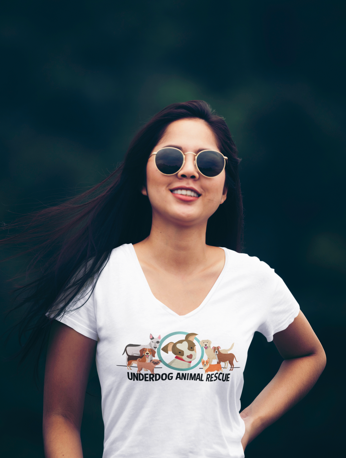 New Underdog LOGO Relaxed V-Neck (available in several colors) - Ruff Life Rescue Wear