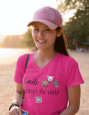 Cleft Pup Brigade V Neck Change The World (available in several colors)