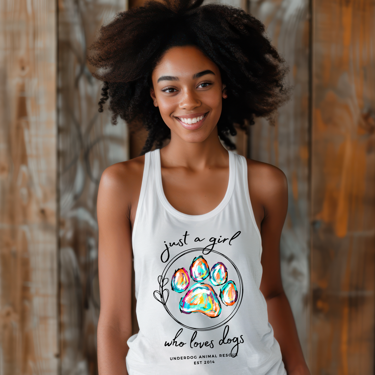 Love's Dogs Flowy Racerback Tank (Available in several colors) - Ruff Life Rescue Wear