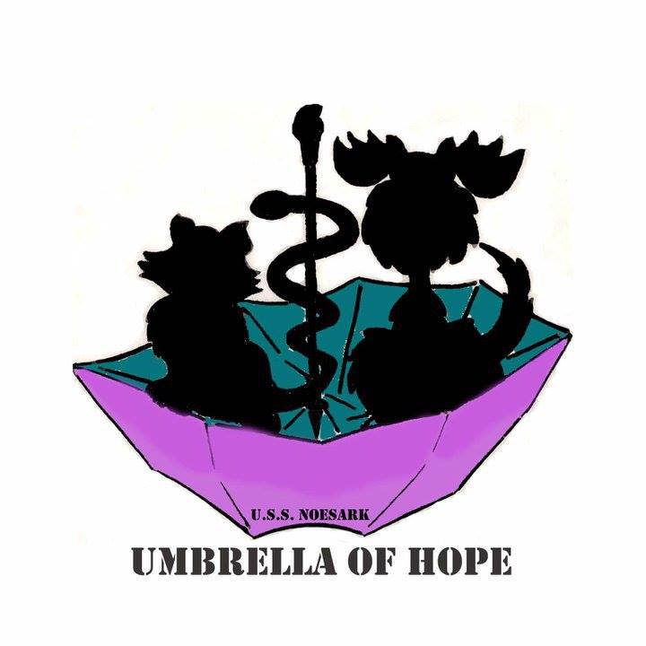 Umbrella of Hope 20 oz Skinny Tumbler and Straw - Ruff Life Rescue Wear