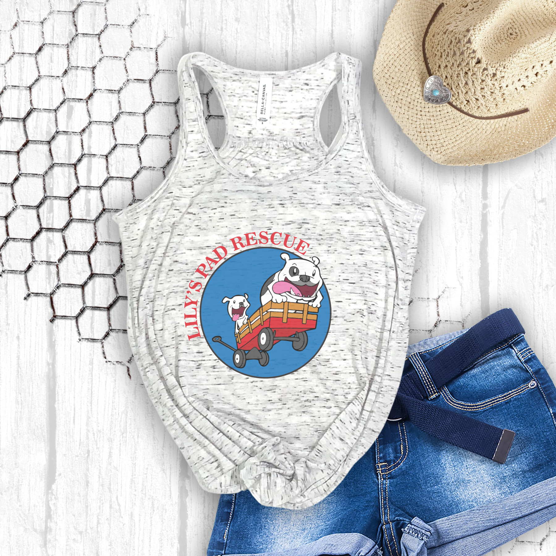 Lily's Pad Flowy Racerback Tank - Ruff Life Rescue Wear