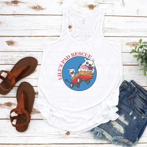 Lily's Pad Flowy Racerback Tank - Ruff Life Rescue Wear