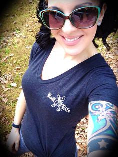 French Bulldog V-Neck T-Shirt - Ruff Life Rescue Wear