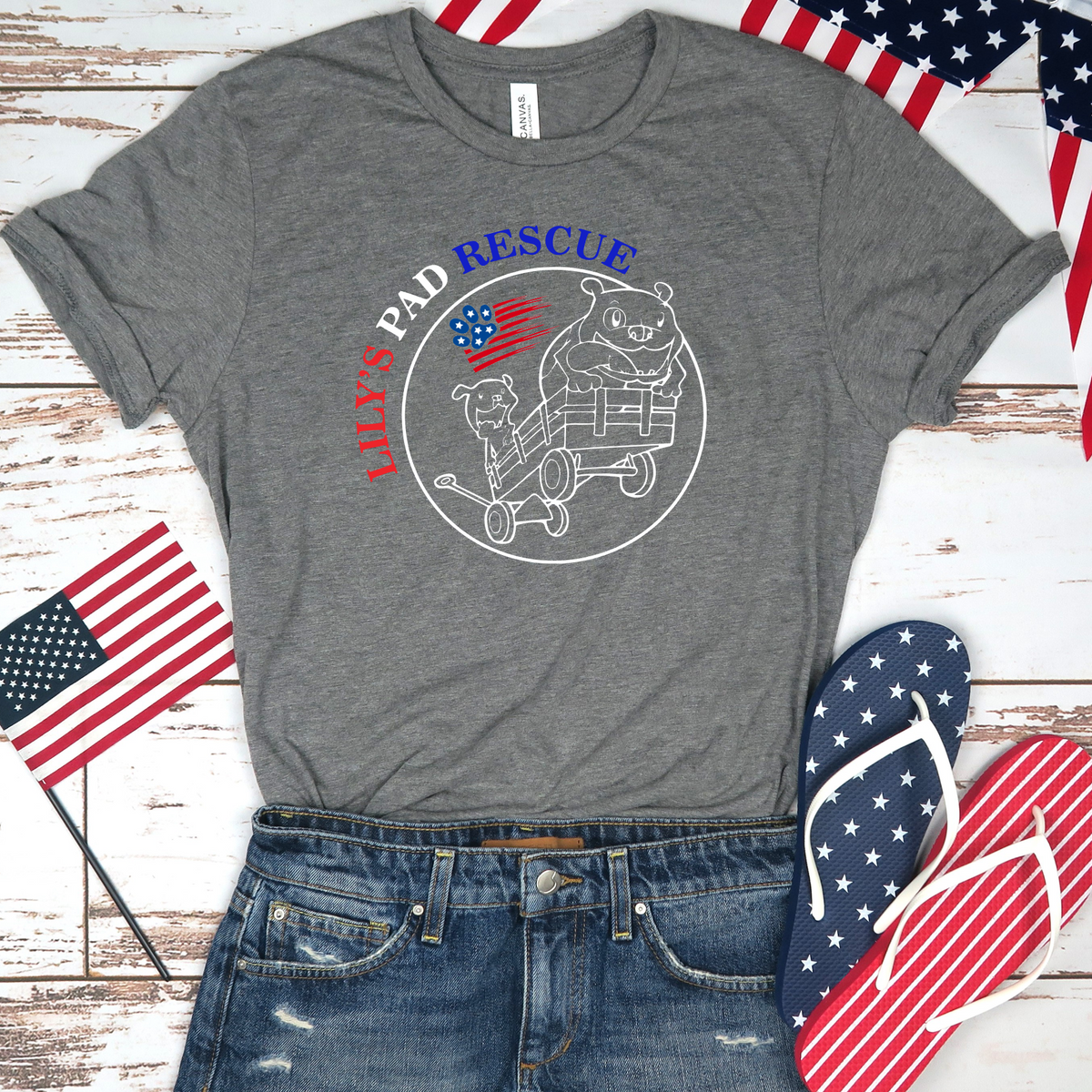 Lily's Pad Rescue 4th Unisex Tee - Ruff Life Rescue Wear