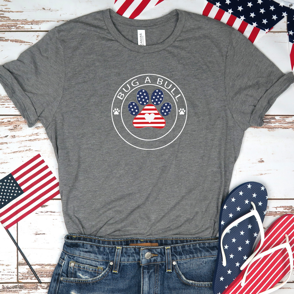 Bug A Bull Patriotic Unisex Tees - Ruff Life Rescue Wear