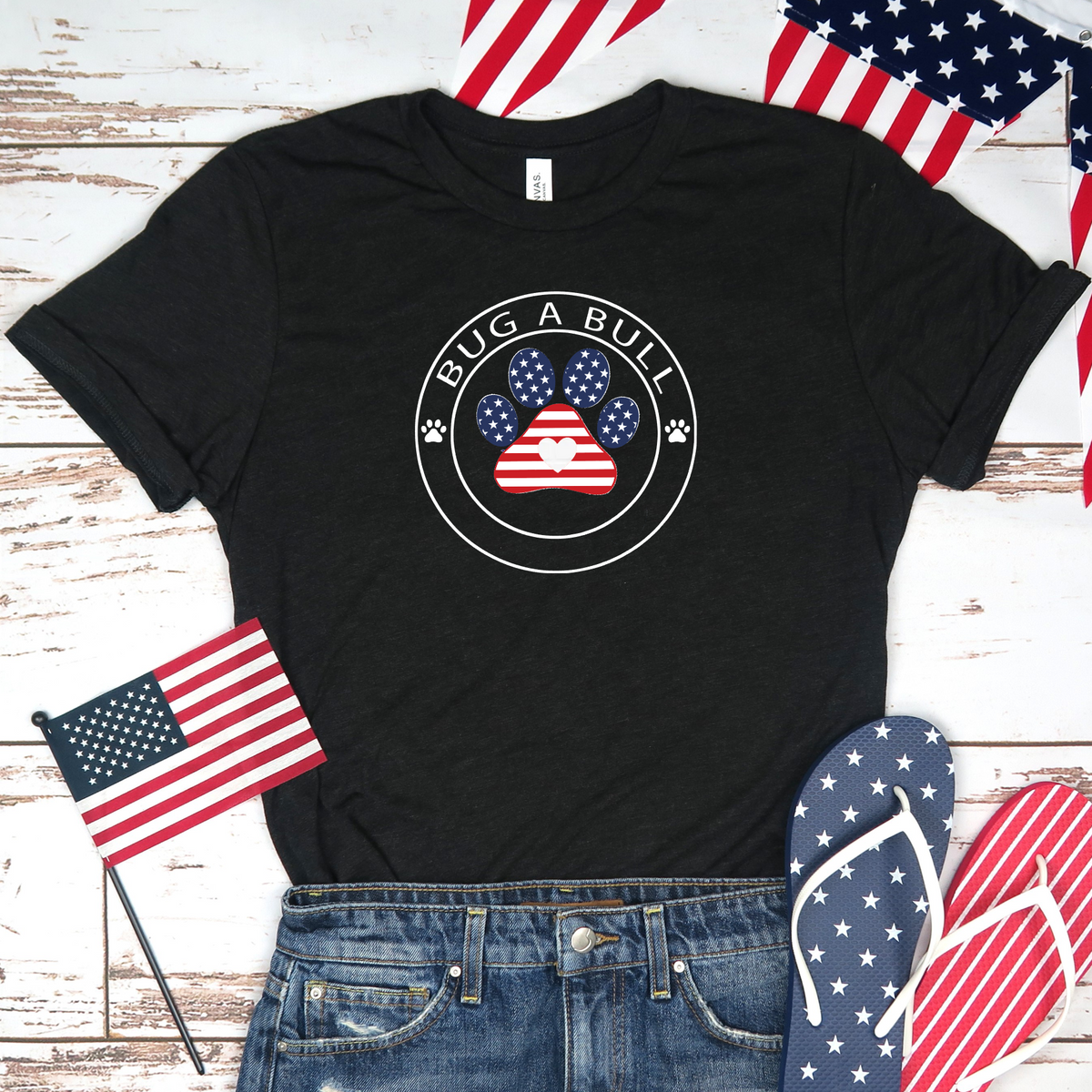 Bug A Bull Patriotic Unisex Tees - Ruff Life Rescue Wear
