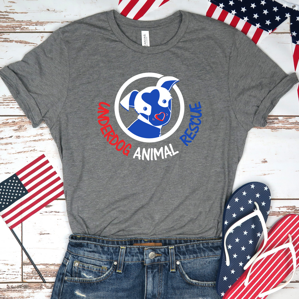 Underdog Patriotic Unisex Tees - Ruff Life Rescue Wear
