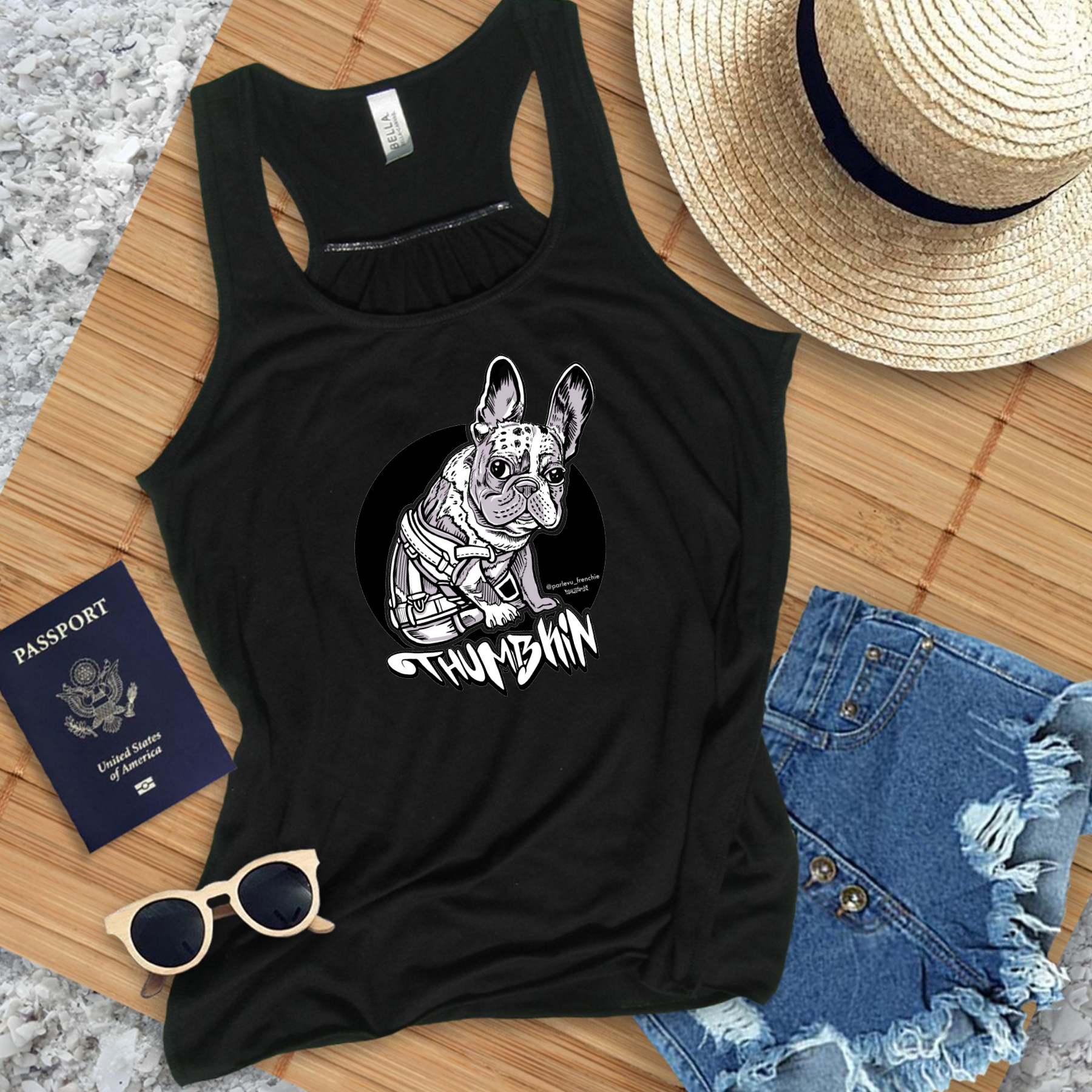 Thumbkin Flowy Racerback Tank - Ruff Life Rescue Wear