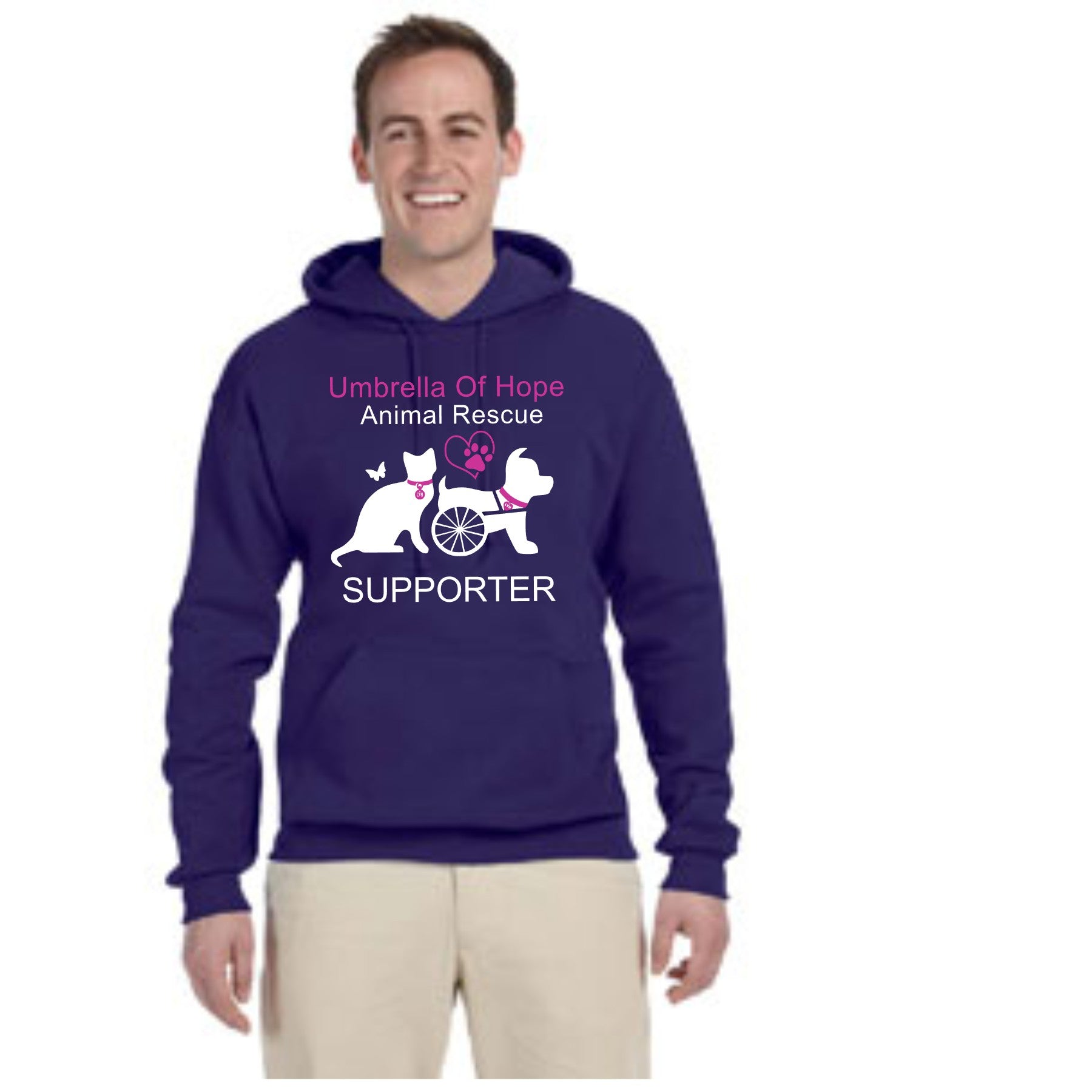 Umbrella of Hope Unisex Pullover Hoodie - Ruff Life Rescue Wear