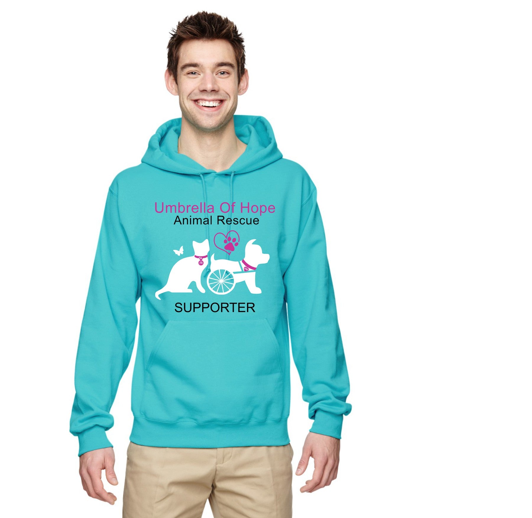 Umbrella of Hope Unisex Pullover Hoodie - Ruff Life Rescue Wear