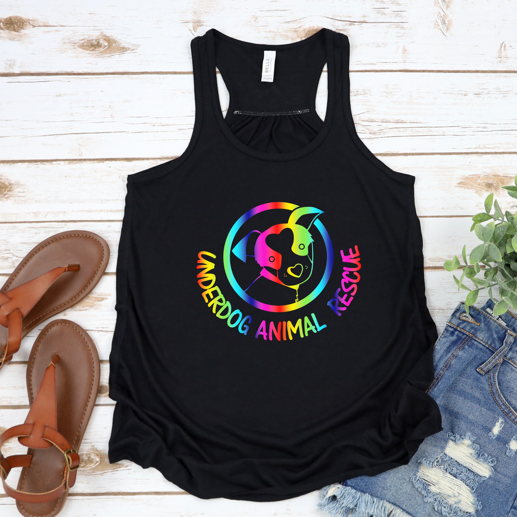 Underdog Pride Flowy Racerback Tank - Ruff Life Rescue Wear