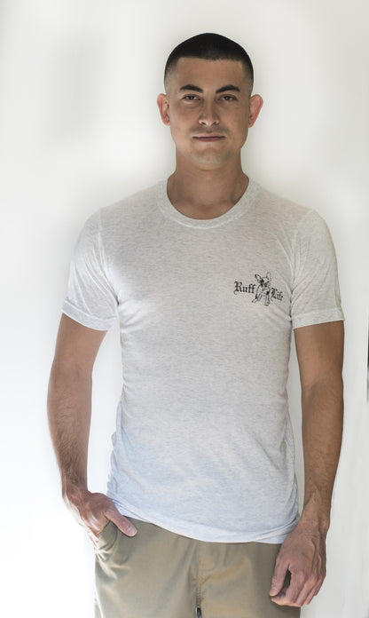 Unisex French Bulldog Tee (Available in Charcoal & White) - Ruff Life Rescue Wear