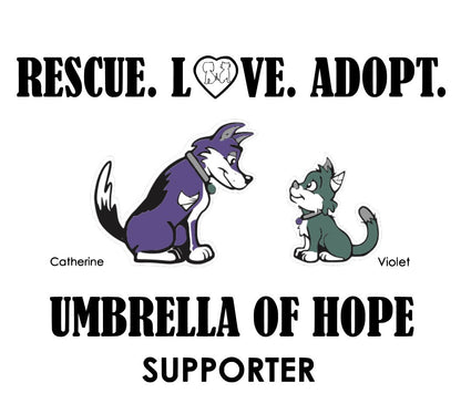 Umbrella of Hope 20 oz Skinny Tumbler and Straw - Ruff Life Rescue Wear
