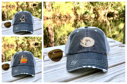 Love & Second Chances Vintage Trucker Caps - Ruff Life Rescue Wear