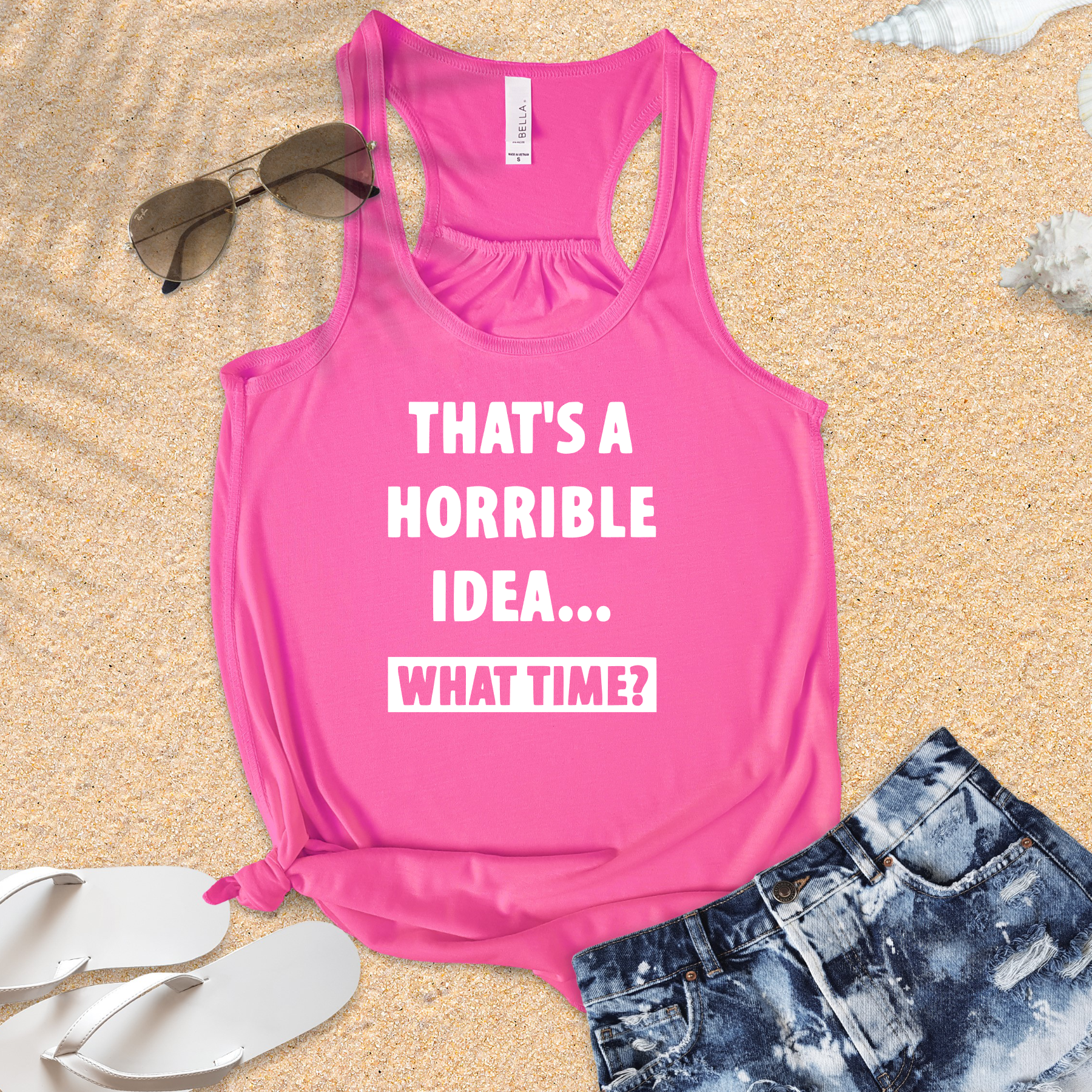 Horrible Idea Flowy Racerback Tank - Ruff Life Rescue Wear
