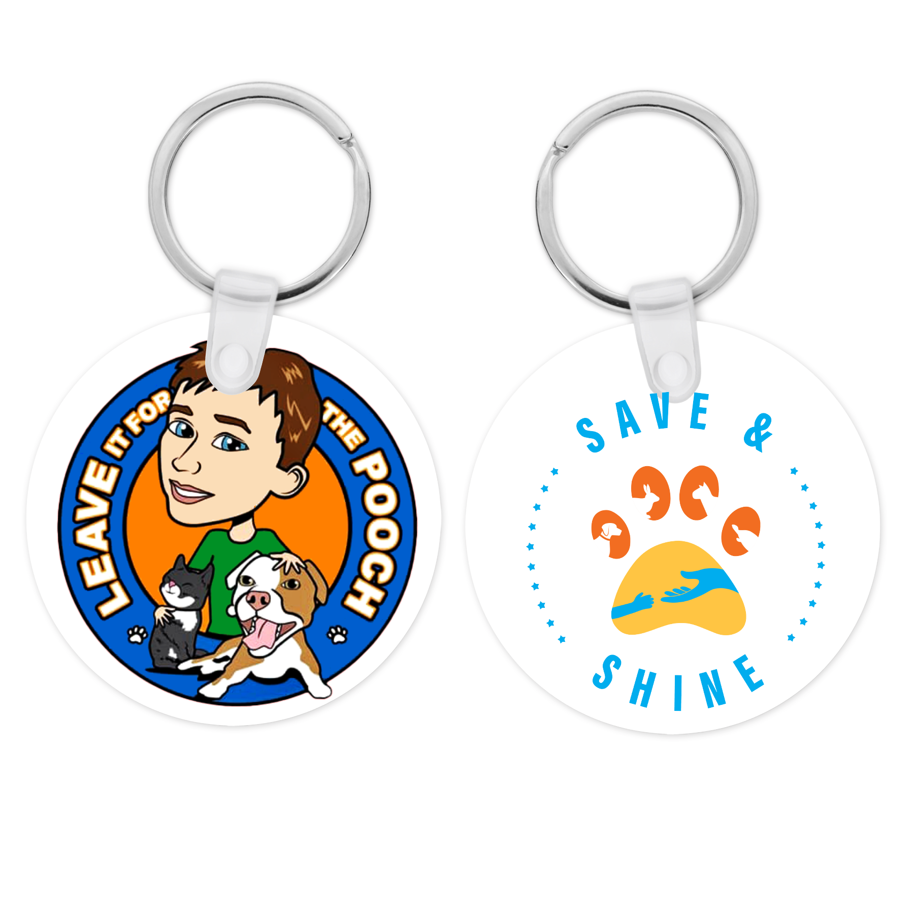 Leave It For The Pooch Keychains Double-Sided Pendants