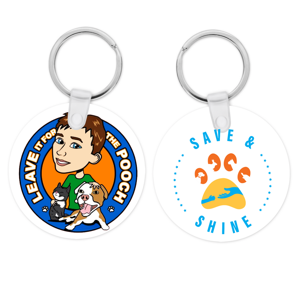 Leave It For The Pooch Keychains Double-Sided Pendants