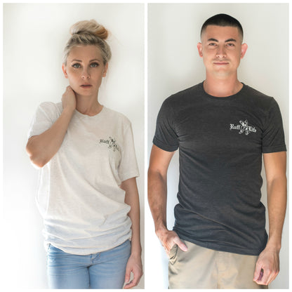 Unisex French Bulldog Tee (Available in Charcoal & White) - Ruff Life Rescue Wear