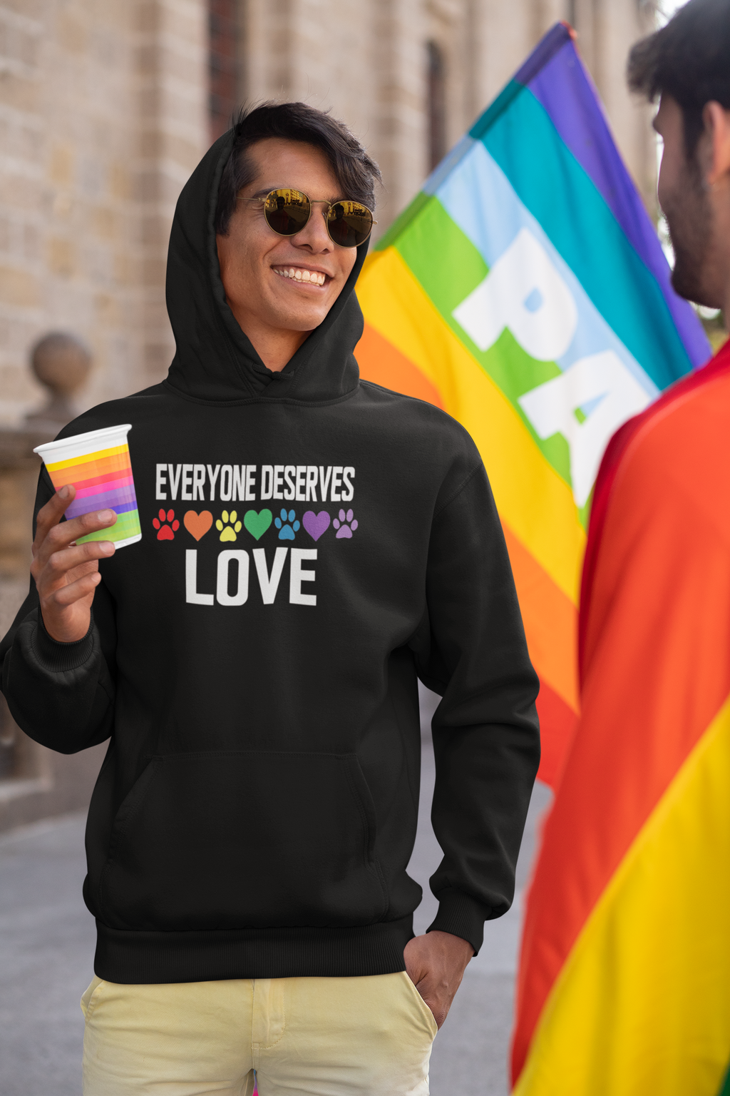 Pride Recycled Pets Pull Over Hoodie - Ruff Life Rescue Wear