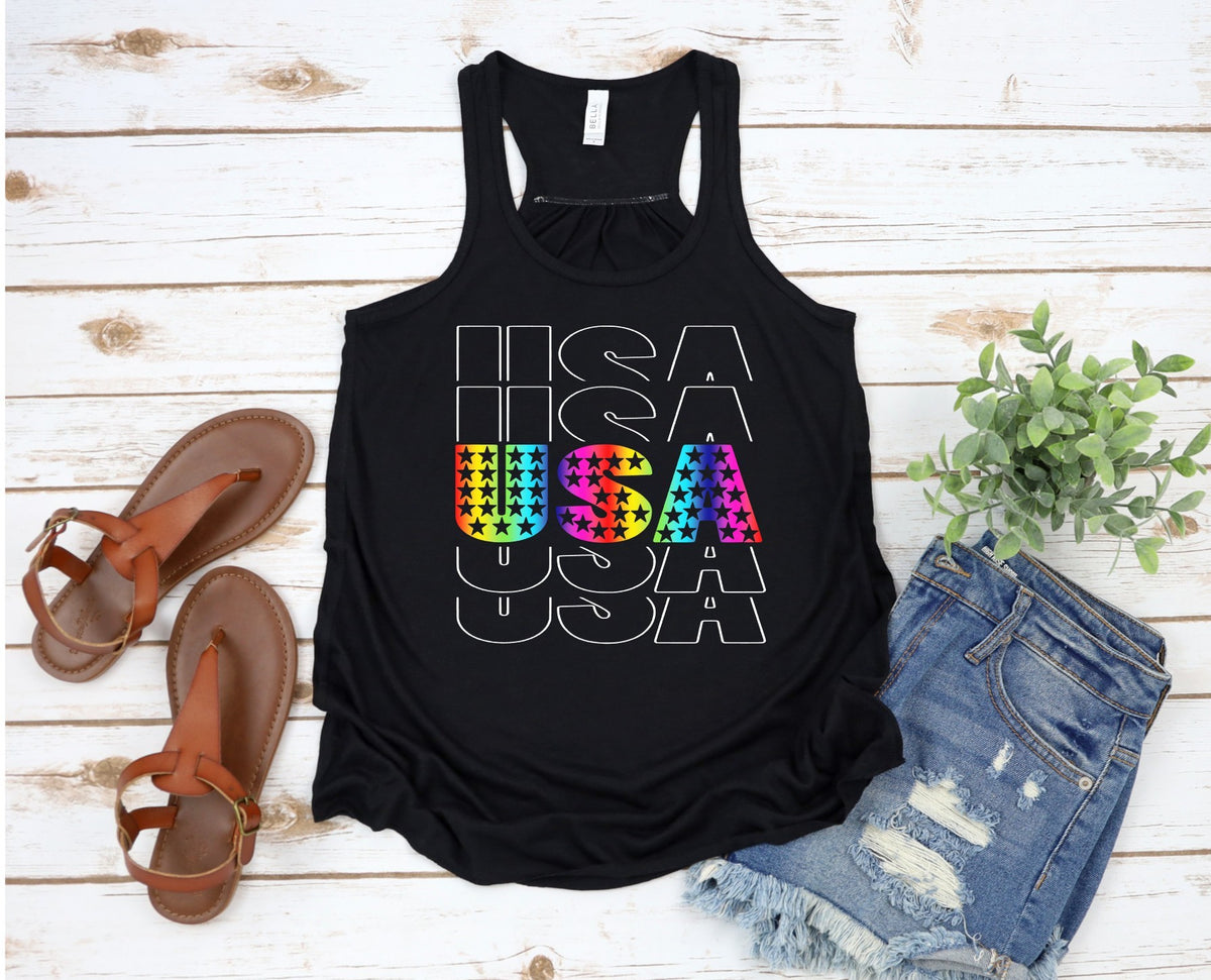 USA Racerback Tank - Ruff Life Rescue Wear