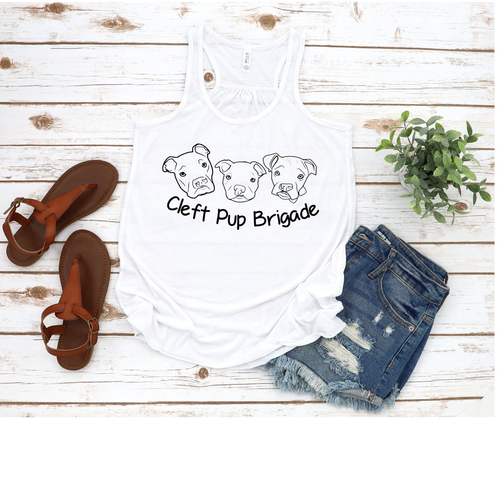 Cleft Pup Brigade Flowy Racerback Tank - Ruff Life Rescue Wear