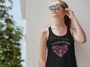 Umbrella of Hope Flowy Heart Paw Tank - Ruff Life Rescue Wear