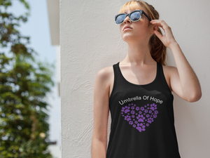 Umbrella of Hope Flowy Heart Paw Tank - Ruff Life Rescue Wear