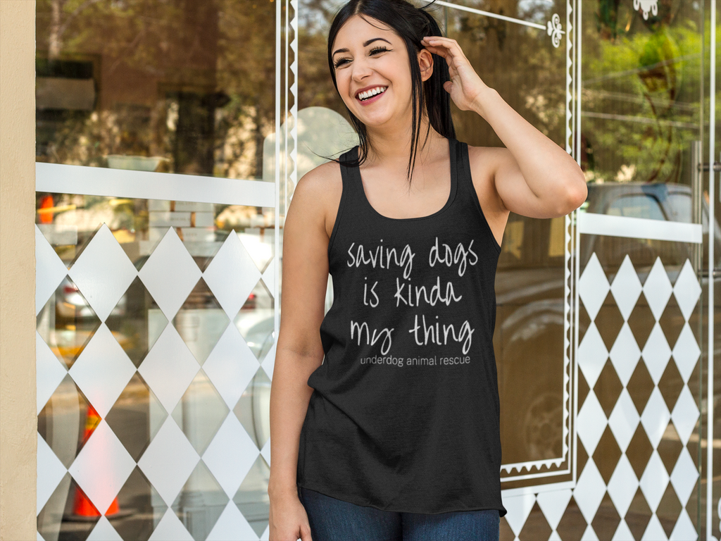 Saving Dogs Flowy Racerback Tank - Ruff Life Rescue Wear