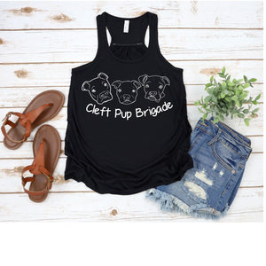 Cleft Pup Brigade Flowy Racerback Tank - Ruff Life Rescue Wear