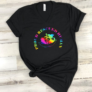 Umbrella of Hope Rescue Pride-Relaxed Fit V-Neck - Ruff Life Rescue Wear