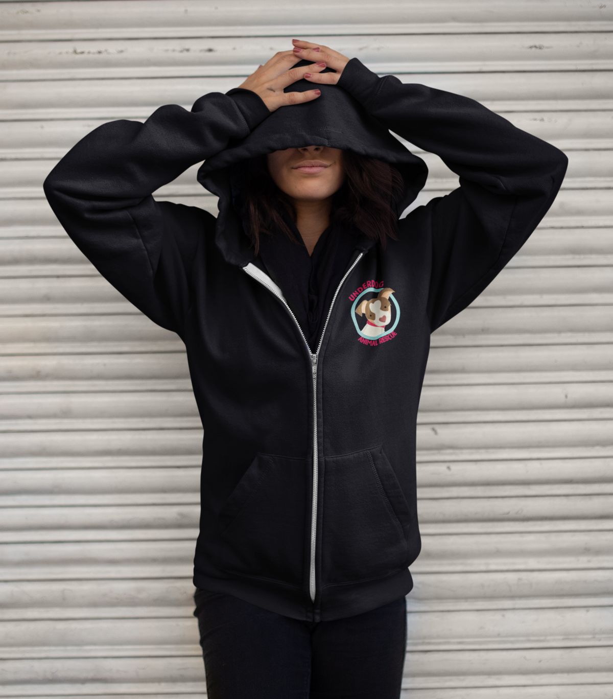 NEW - Underdog Zip Up Hoodie - Ruff Life Rescue Wear