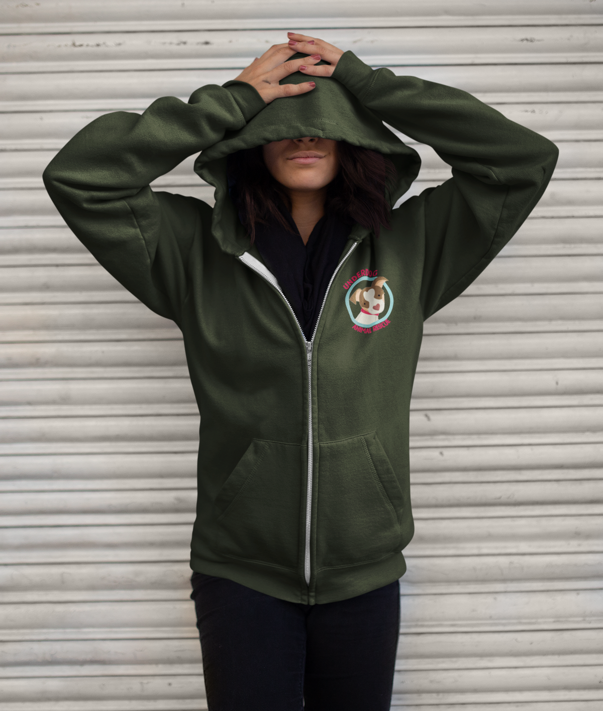 NEW - Underdog Zip Up Hoodie - Ruff Life Rescue Wear