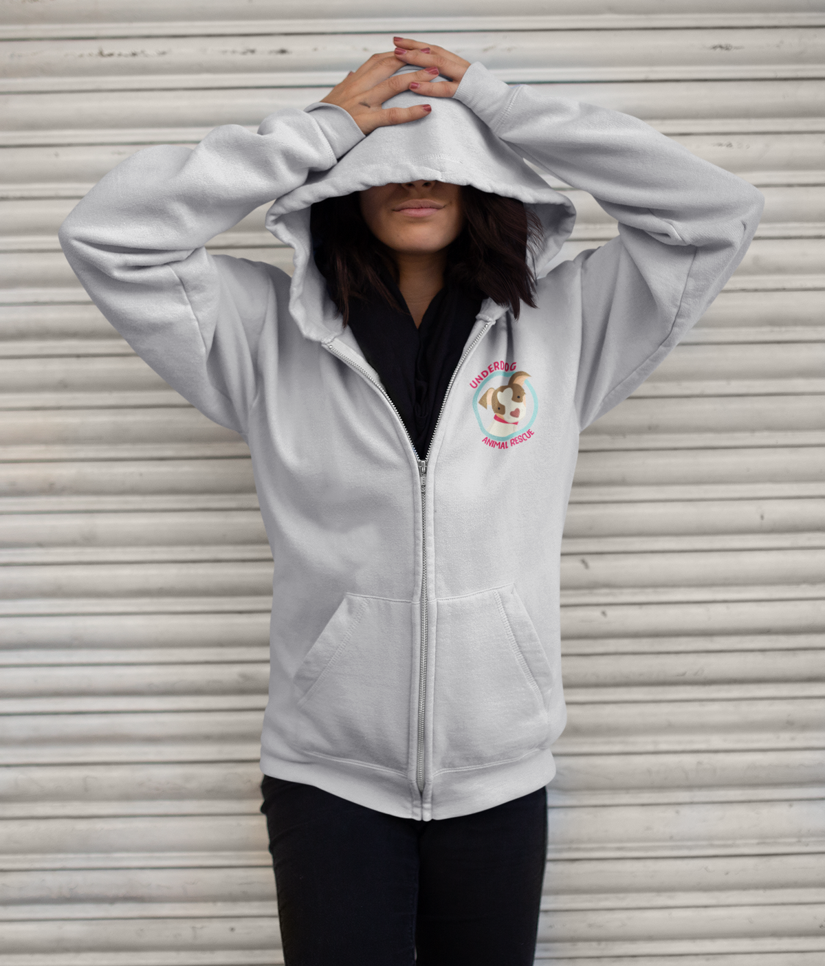 NEW - Underdog Zip Up Hoodie - Ruff Life Rescue Wear