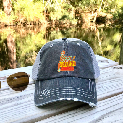 Love & Second Chances Vintage Trucker Caps - Ruff Life Rescue Wear