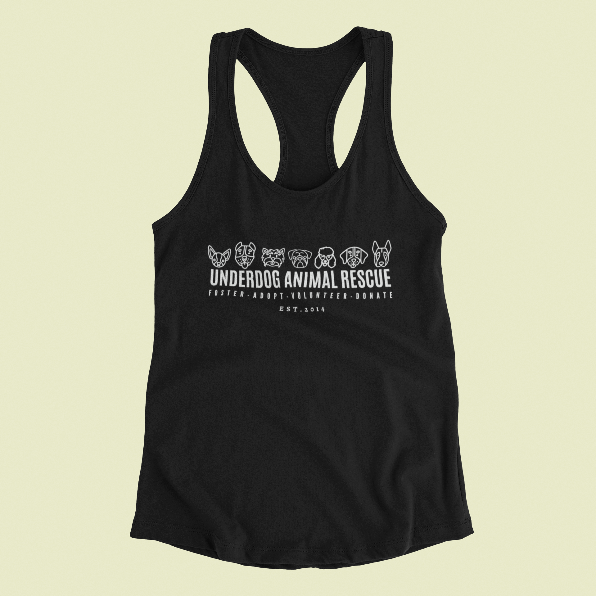 Underdog Adopt Flowy Racerback Tank - Ruff Life Rescue Wear