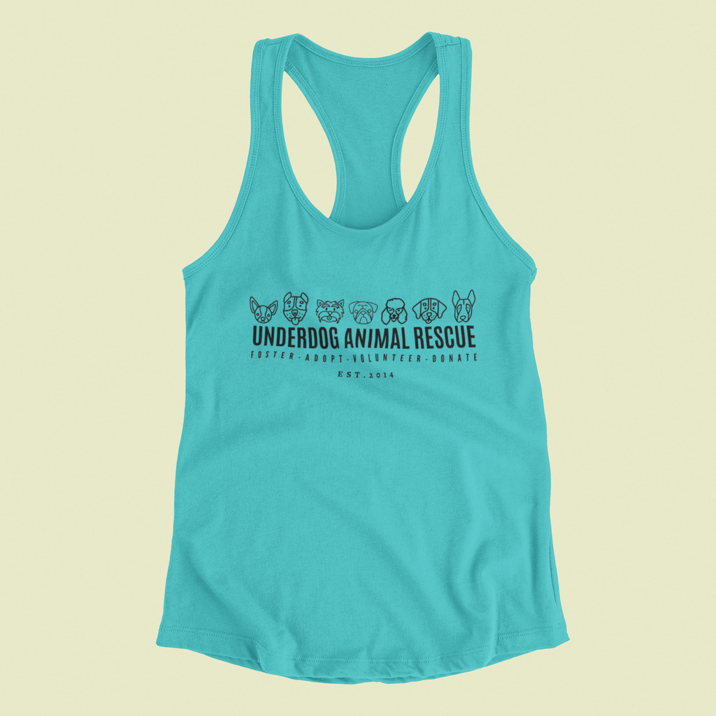 Underdog Adopt Flowy Racerback Tank - Ruff Life Rescue Wear