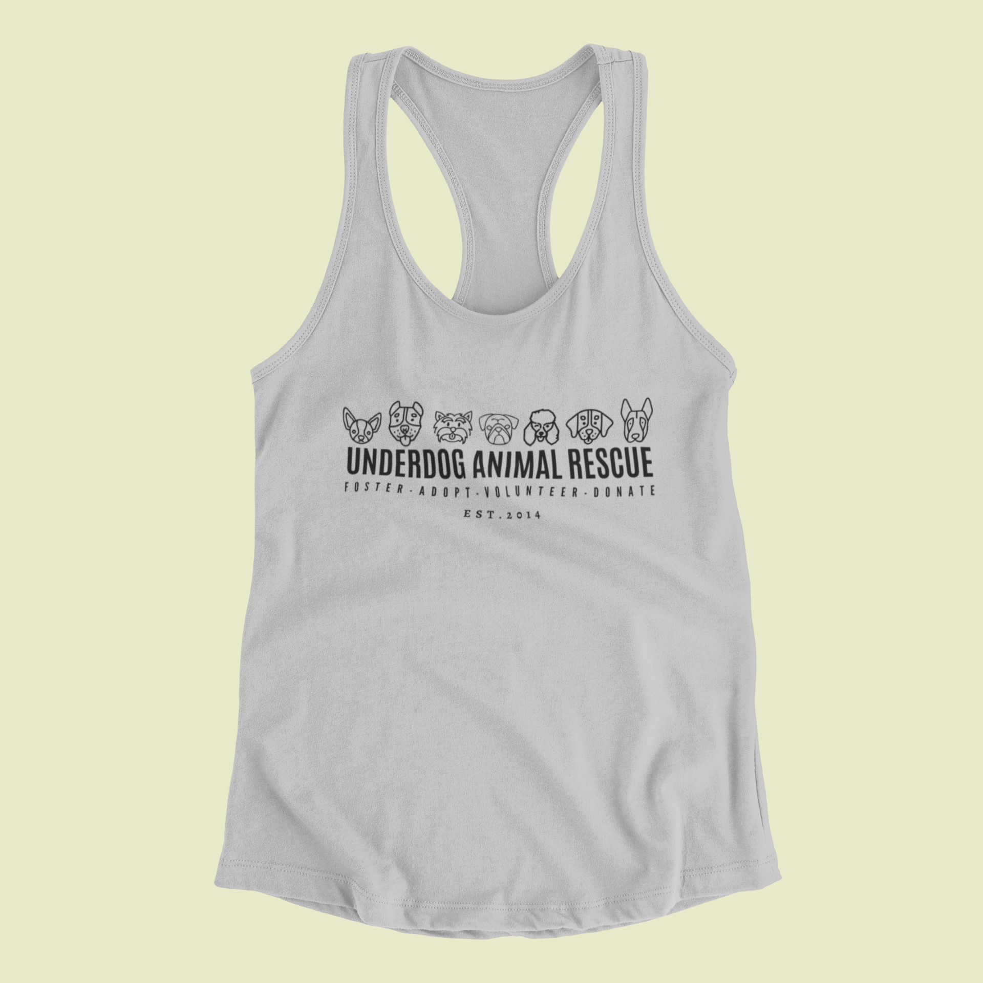 Underdog Adopt Flowy Racerback Tank - Ruff Life Rescue Wear