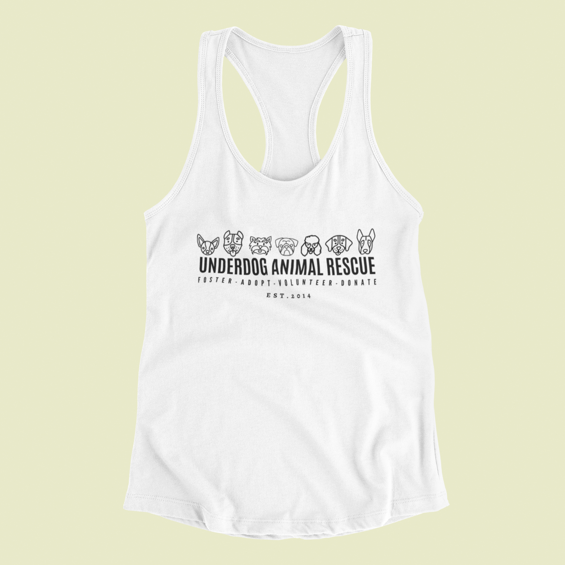 Underdog Adopt Flowy Racerback Tank - Ruff Life Rescue Wear