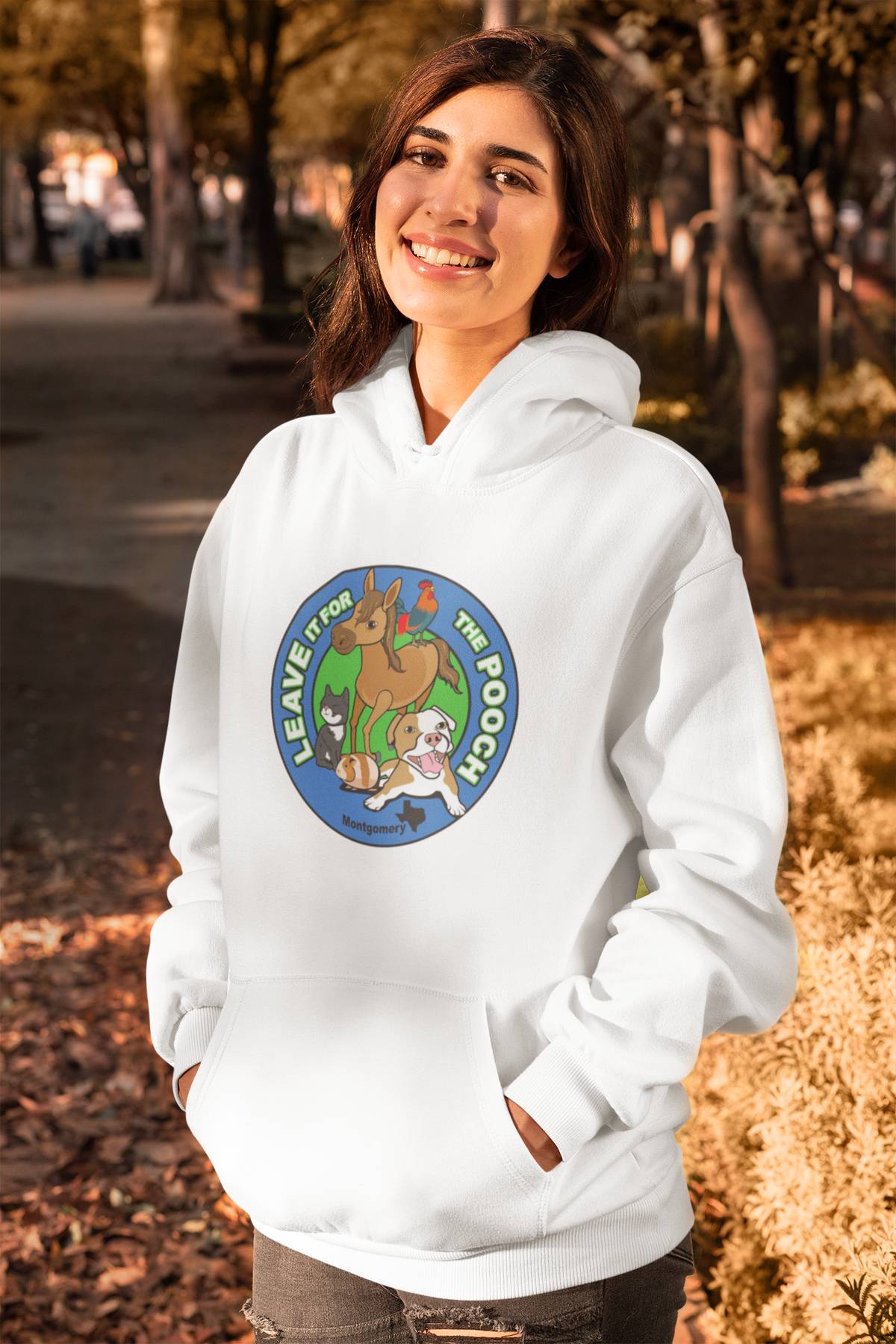 New Logo Leave It For The Pooch Pullover Hoodie - Ruff Life Rescue Wear