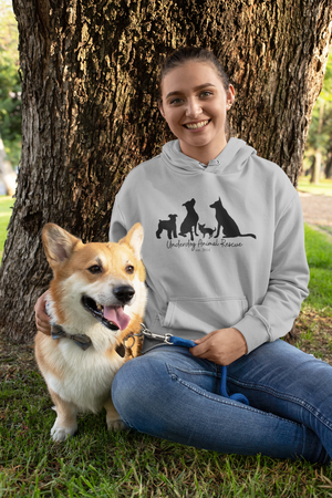 Dog Silhouette - Unisex Pullover Hoodie - Ruff Life Rescue Wear