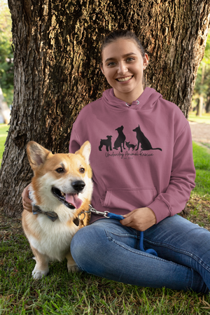 Dog Silhouette - Unisex Pullover Hoodie - Ruff Life Rescue Wear