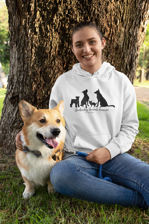 Dog Silhouette - Unisex Pullover Hoodie - Ruff Life Rescue Wear