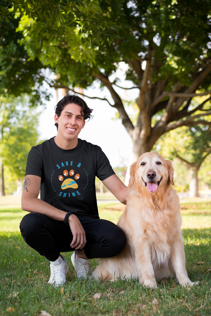 Save and Shine Large Logo Unisex Tee - Ruff Life Rescue Wear