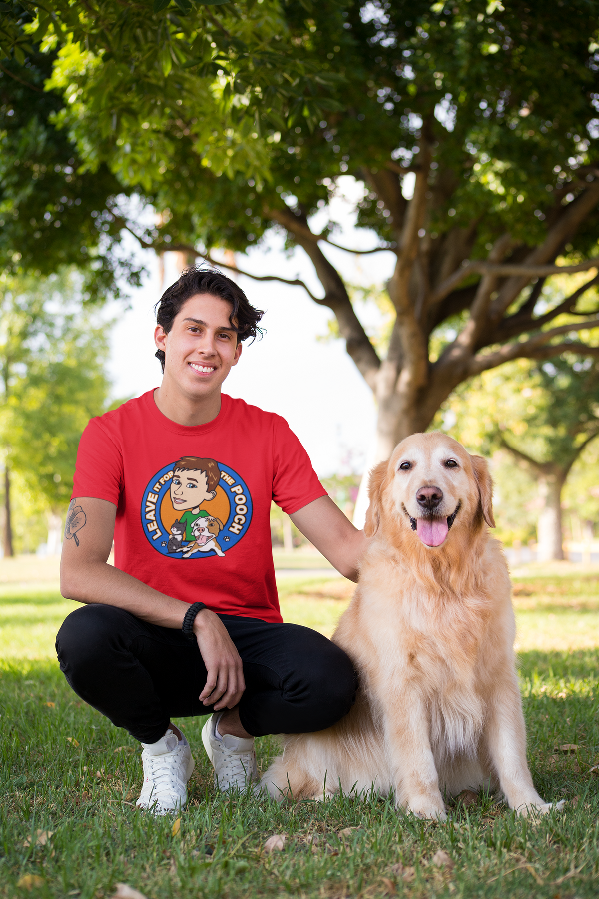 New Leave It For The Pooch Large Logo Unisex Tee - Ruff Life Rescue Wear